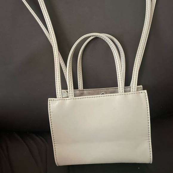 Telfar White Mini Bag with Embossed Logo and Long Handles - Picture 2 of 2